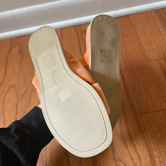 Dolce Vita Velvet Twist Slides Orange 6 - Picture 3 of 8